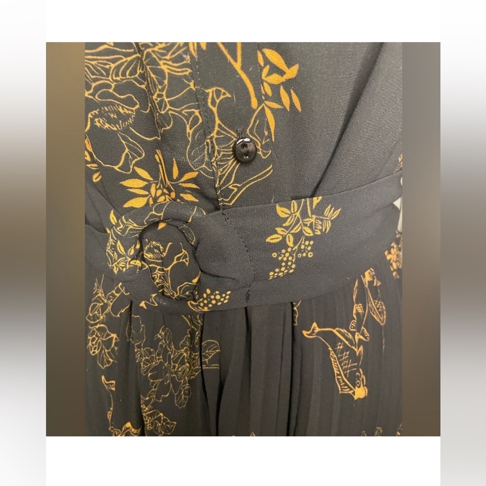 Zara Dress - button front pleated dress - Picture 3 of 12